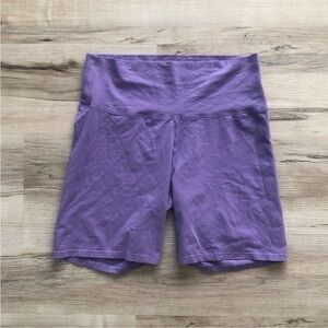Women's High-Waist Purple Athletic Shorts